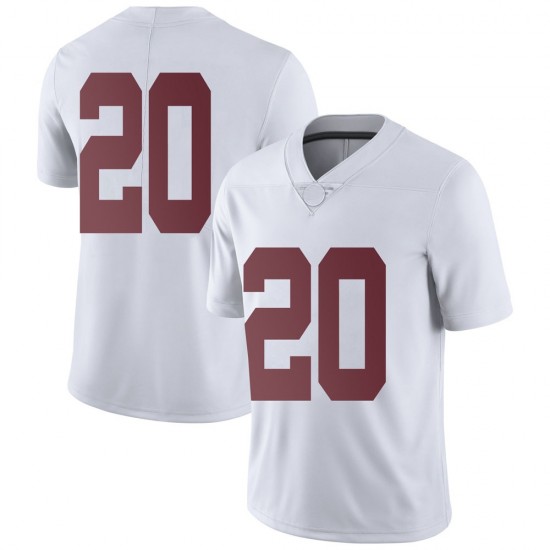 Alabama Crimson Tide Men's Drew Sanders #20 No Name White NCAA Nike Authentic Stitched College Football Jersey JN16H36NQ